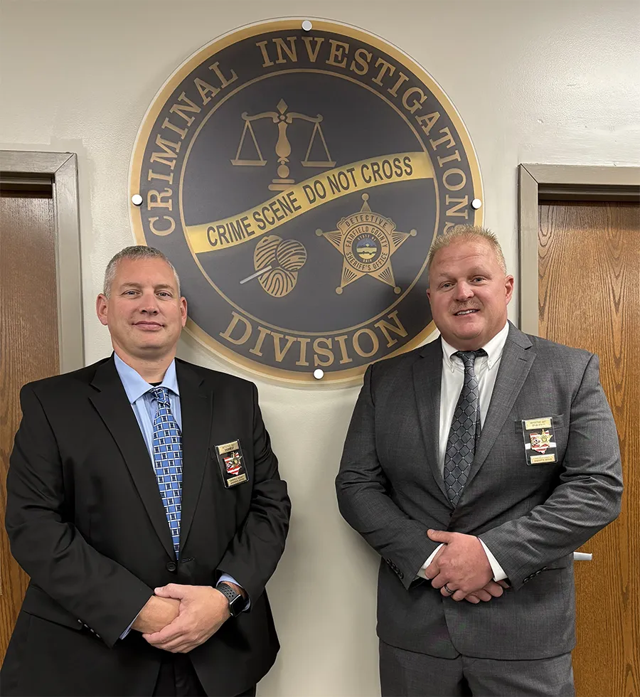 Criminal Investigations Division Sgt. Bryan Kohler and Sgt. Shaun Meloy